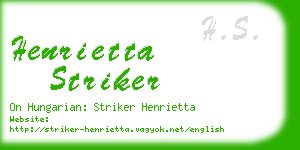 henrietta striker business card